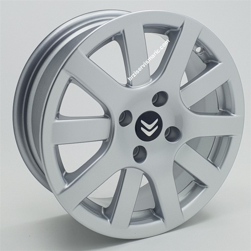 15X6.5 4X108 ET20 65.1 SILVER CITROEN 272