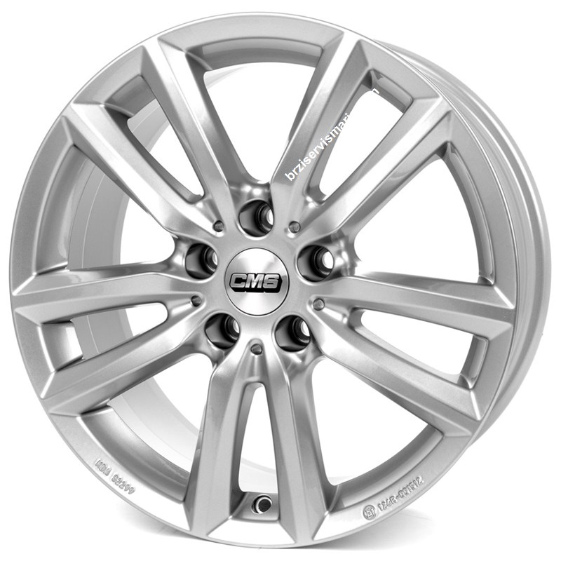 16X6 5X100 ET35 57.1 CMS C27 RACING SILVER